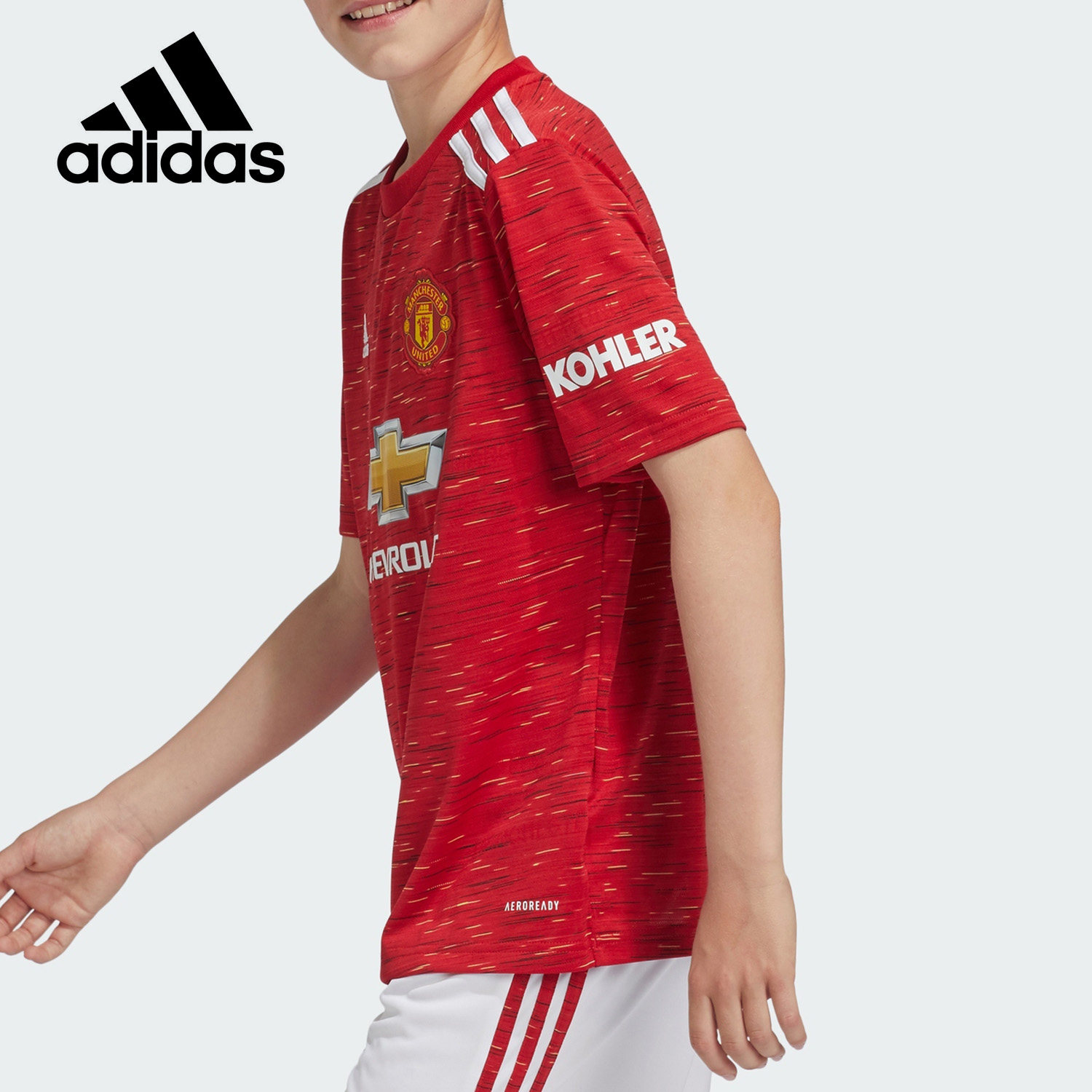 Adidas/Adidas正品秋季足球曼聯主場大童裝運動球衣FM4292