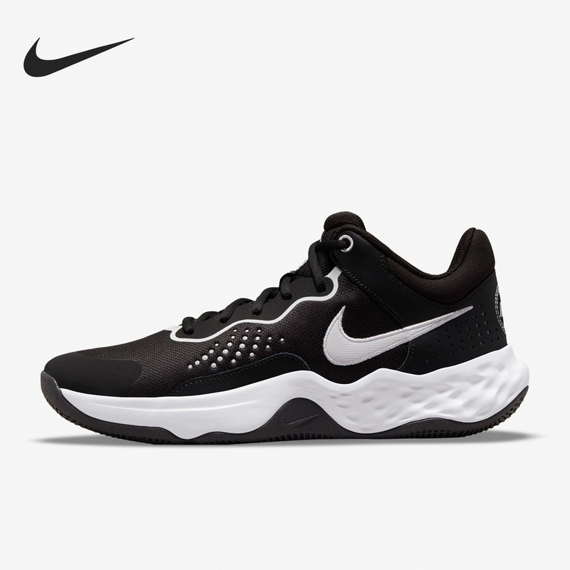 Nike Official Authentic Sports Men's Mid-Top Breathable Round Toe Simple Basketball Shoes Dd9311-003