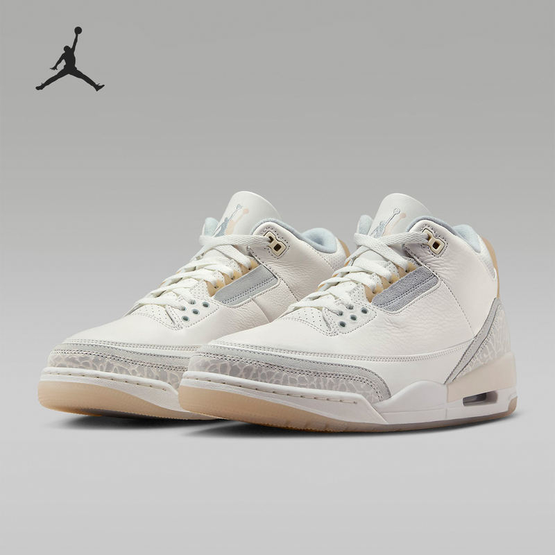 Nike Official Authentic Air Jordan3 Retro Craft Men's Basketball Shoes Fj9479-100 Nike Official Authentic Air Jordan3 Retro Craft Men's Basketball Shoes Fj9479-100
