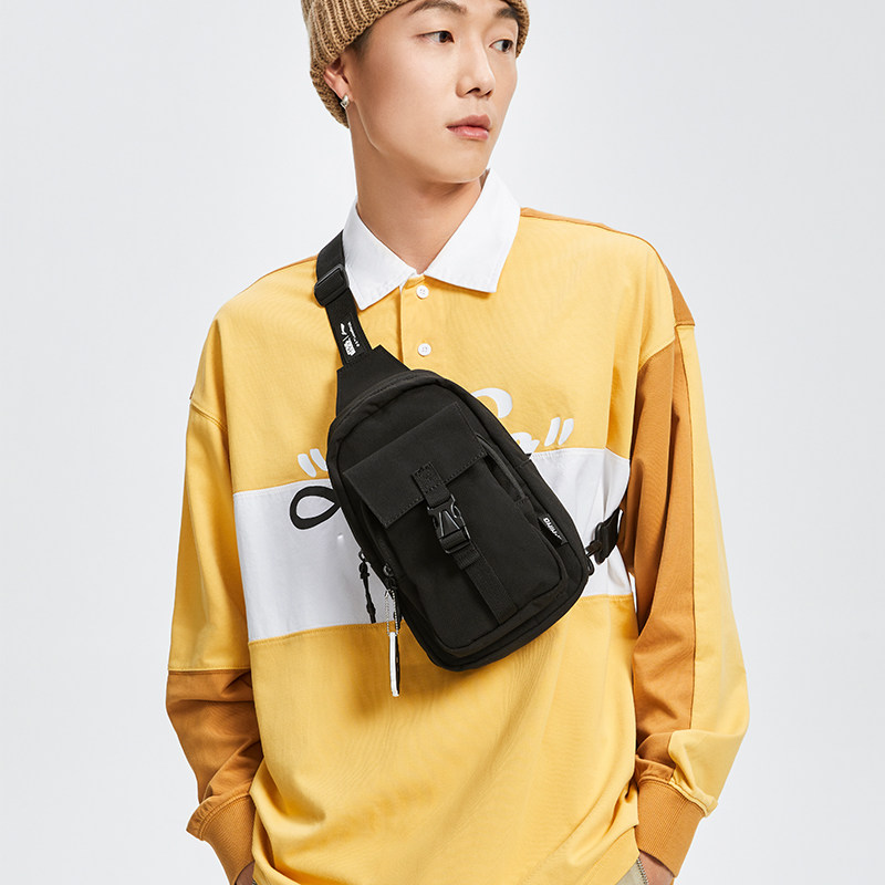 Li Ning shoulder bag men's and women's bag co-branded series new fashion trend versatile sports bag ABDR524