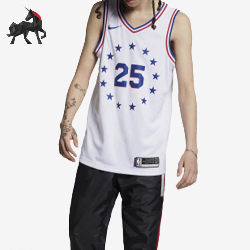 Nike/Nike Genuine Simmons 76Ers Men's Basketball Sleeveless Jersey Bq1173-100