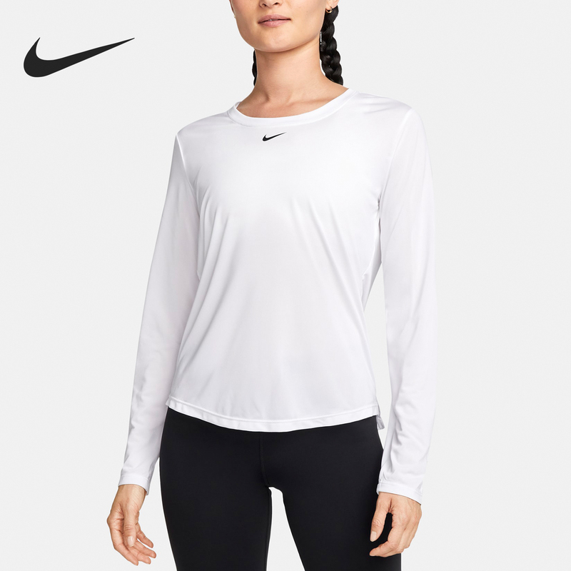 Nike Official Genuine New Women's Round Neck Slim Fit Sports Casual Long Sleeve T-Shirt Dd0642-100
