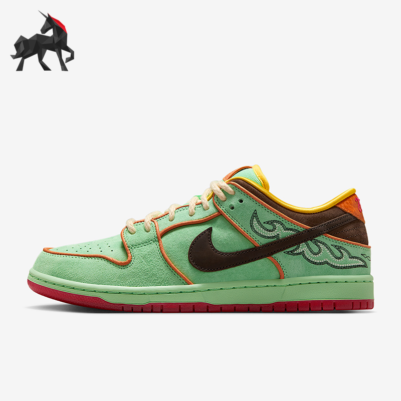 Nike/Nike Genuine Sb Dunk Low Men's and Women's Leather Fashionable Lightweight Sports Sneakers Hf3058-300