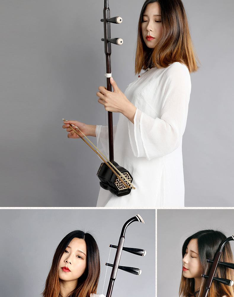 Shanghai Wuyue thương hiệu gỗ gụ erhu 04H nhạc cụ dân tộc huqin người mới bắt đầu chơi chấm điểm trẻ em người lớn mua sáo trúc