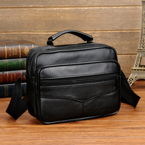 Business Genuine Leather Single Shoulder Bag Men Small Satchel Bag Mens Bag Fashion Cross Section Sports Casual Head Layer Small Backpack Bag