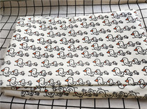 Cartoon Fabric Fine Canvas Printed Handmade Diy Fabric Sofa Cover Fabric Bag Dorm Table Cloth Sharp Mouth Duckling