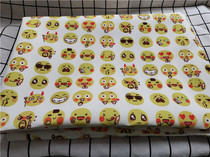 Cartoon Fabric Fine Canvas Printed Handmade Diy Fabric Sofa Cover Fabric Bag Dorm Room Table Cloth Smiley Face Laugh