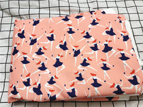 Cartoon fabric fine canvas printed handmade diy fabric sofa cover fabric bag dormitory tablecloth Dancing Girl