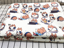 Cartoon Fabric Fine Canvas Printed Handmade Diy Fabric Sofa Cover Fabric Bag Dorm Table Cloth Chai Dog Overtime