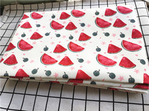 Cartoon fabric fine canvas printed handmade diy fabric sofa cover fabric bag Dormitory Table Bouche Watermelon