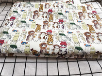 Cartoon Fabric Fine Canvas Printed Handmade Diy Fabric Sofa Cover Fabric Bag Dorm Table Cloth Long Neck Deer