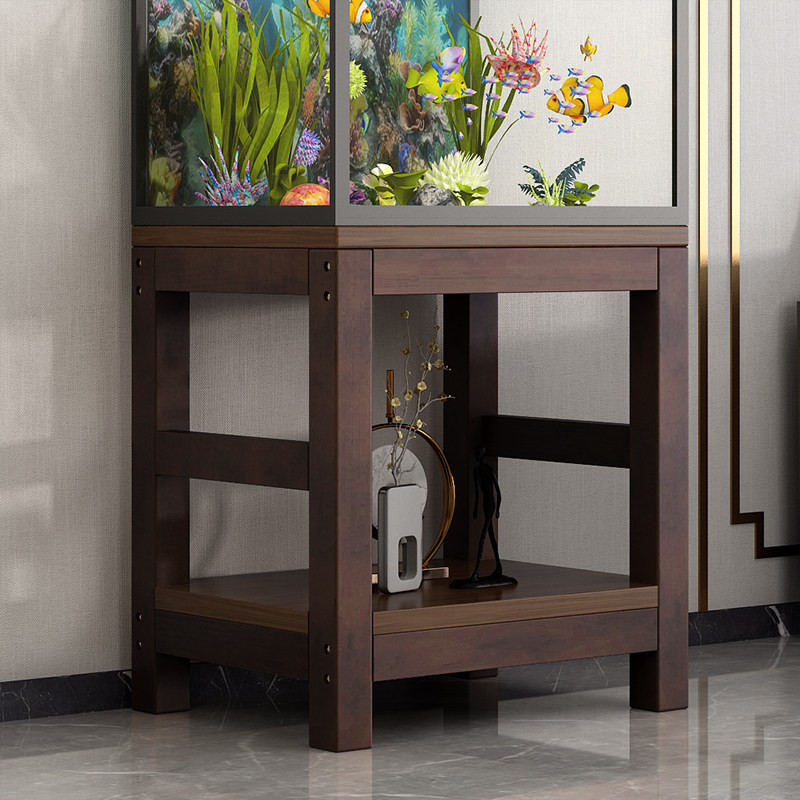 Simple fish tank rack solid wood living room small family type fish tank shelving base storage custom fish tank cabinet underframe sub