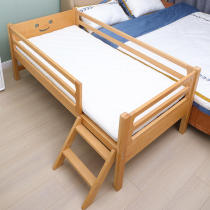 Simple childrens bed beech wood plus broadband guardrail can be customized splicing widened boys and girls single princess bed mini