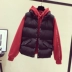 Áo vest nữ cotton ngắn đoạn 2018 thu đông mới phiên bản Hàn Quốc áo vest trắng không tay áo khoác đứng cổ áo vest thủy triều áo khoác nữ mùa đông Áo vest