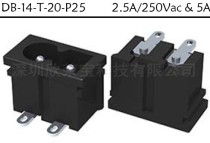 AC socket power socket Multinational Certification socket DB-14-T-20-P25 eight socket terminal Holder