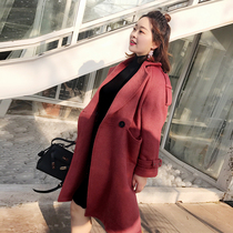 Large size fat MM womens western epaulettes show thin fashion woolen coat jacket