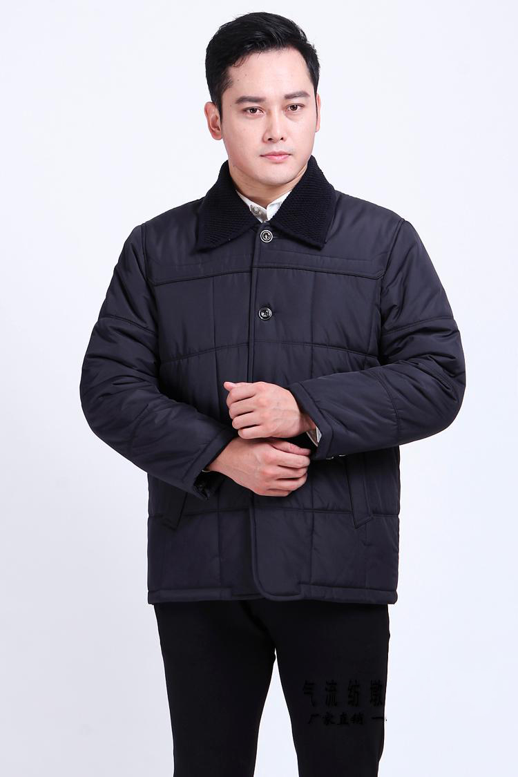 Cộng với phân bón cộng với kích thước lớn mùa đông nam dày áo khoác nam trung niên nút cotton quần áo trẻ em béo cha béo áo khoác kaki nam