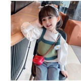 Брендовый жилет, короткая майка, футболка для девочек без рукавов, детская одежда, коллекция 2021