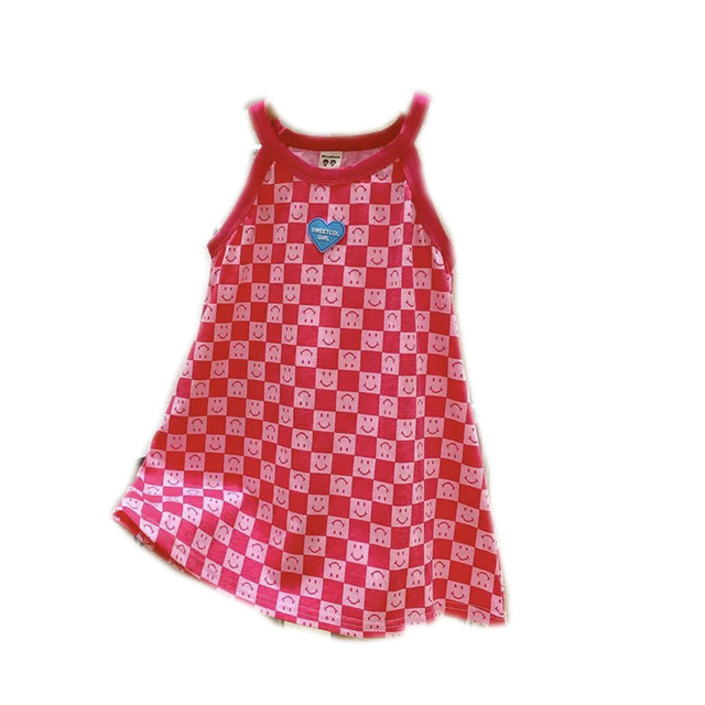 Children's clothing 2022 summer new girls' foreign style suspender skirt children's sleeveless dress baby Korean version of the beach skirt