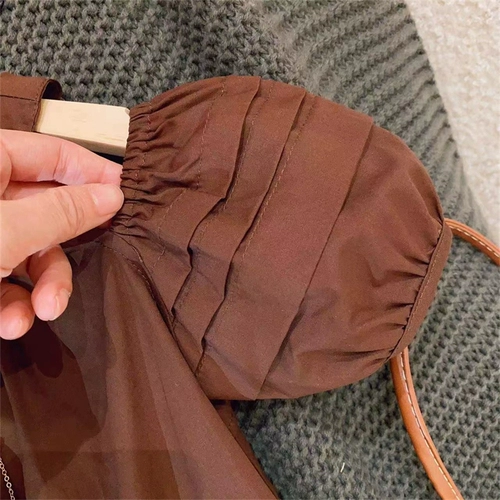 Цветная юбка, хлопковая летняя одежда для принцессы, рукава фонарики, эффект подтяжки