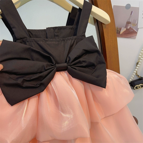 Элитный летний детский розовый милый наряд маленькой принцессы с бантиком, делается под заказ, детская одежда, в стиле Шанель