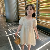 Летняя одежда, летняя юбка, в корейском стиле, рукава фонарики, короткий рукав