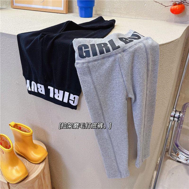 Children's clothing 2023 autumn clothing girls leggings baby spring and autumn new foreign style children's slim elastic casual pants tide