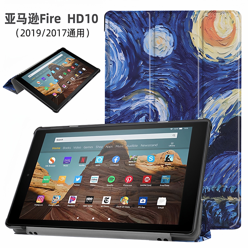 Suitable for 2019 Amazon Kindle Fire Hd10 Tablet Protective Case, 2017 Seventh Generation Leather Case, 9Th Generation Th/M2V3R5 Shell, 10.1inch Full-Body Anti-Fall, 70% off Stand Case Suitable for 2019 Amazon Kindle Fire Hd10 Tablet Protective Case, 2017 Seventh Generation Leather Case, 9Th Generation Th/M2V3R5 Shell, 10.1inch Full-Body Anti-Fall, 70% off Stand Case