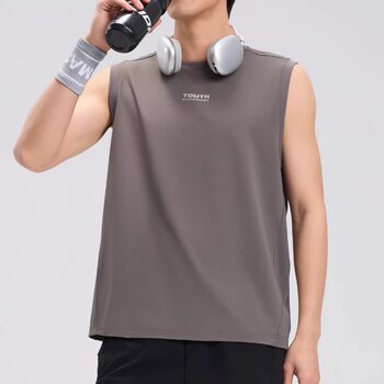 Ice age 2611 summer new men's speed ice vest sports outdoor sleeveless top sweat-absorbent breathable short sleeves