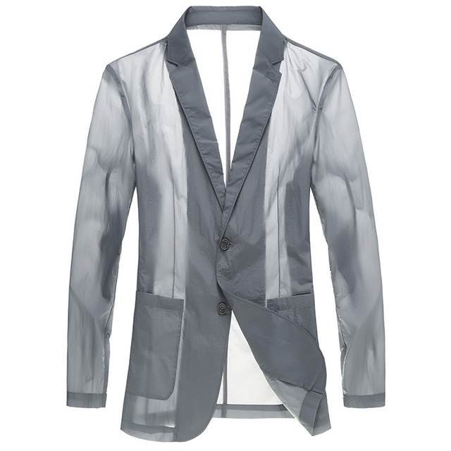 Summer Ultra-Thin Casual Suit for Men, Lightweight, Quick-Drying, Sun-Protective, Stretchy, Breathable, High-End Casual Single-Breasted Jacket