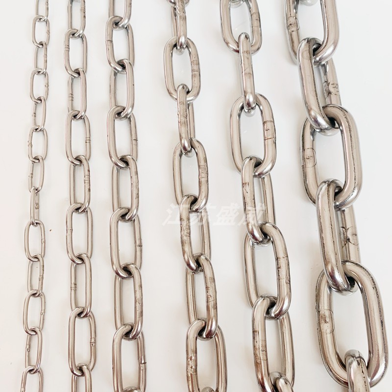 304 stainless steel lifting chain clothesline chain hand pull hoist chain chandelier chain swing railing chain iron ring chain