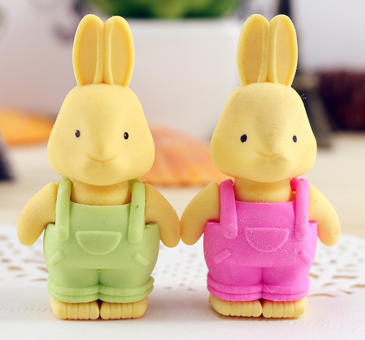 Cartoon rubber rubber rabbit cute students special no mark stationery supplies children's gift small reward gift
