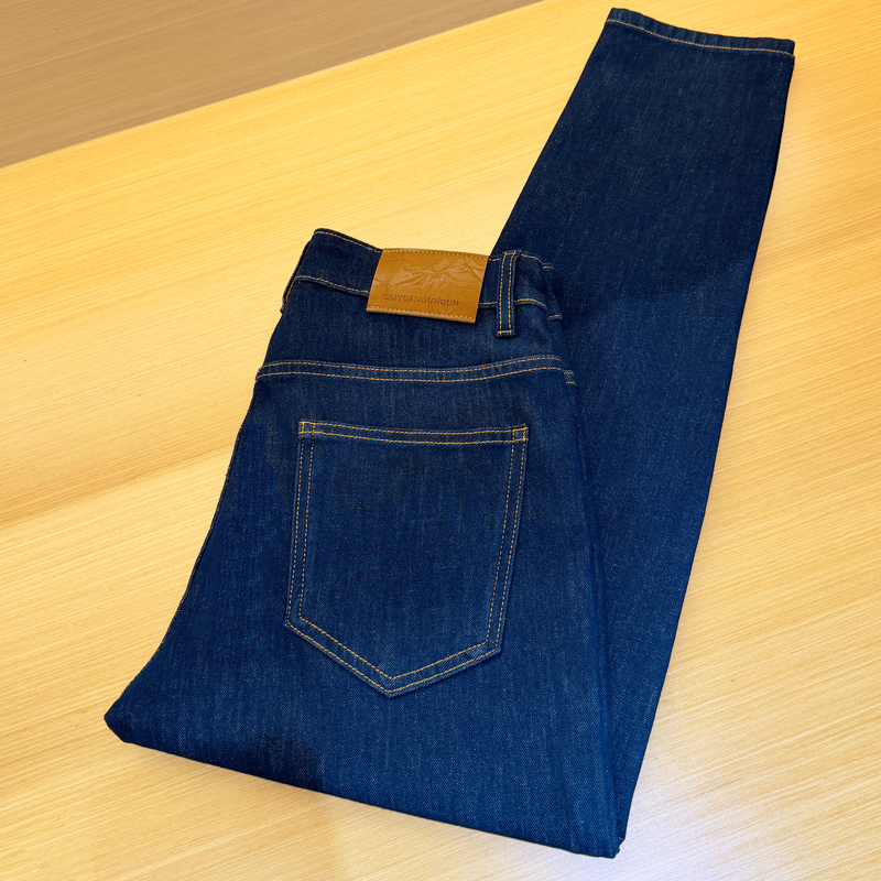 Cool Summer Thin Style! Men's Navy Blue Cropped Jeans, Soft, Breathable, Comfortable, Slim-Fit Denim Skinny Pants