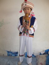  Ethnic minority childrens Bai clothing Boys dance performance clothing Gourd silk performance stage performance clothing