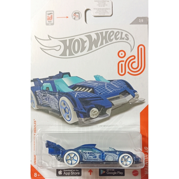 Hotwheels Id Chip Car Gt Hunter Super Racing Blue/Gt Hunter 3 2020 Hotwheels Id Chip Car Gt Hunter Super Racing Blue/Gt Hunter 3 2020