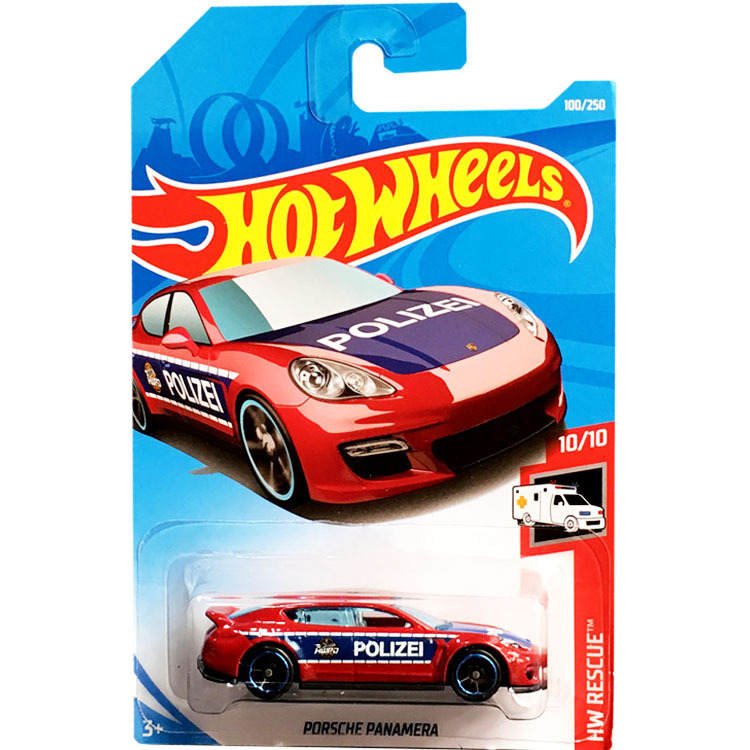 Hotwheels Hot Wheels Porsche Panamera Police Car Black Porsche Panamera 100/9D