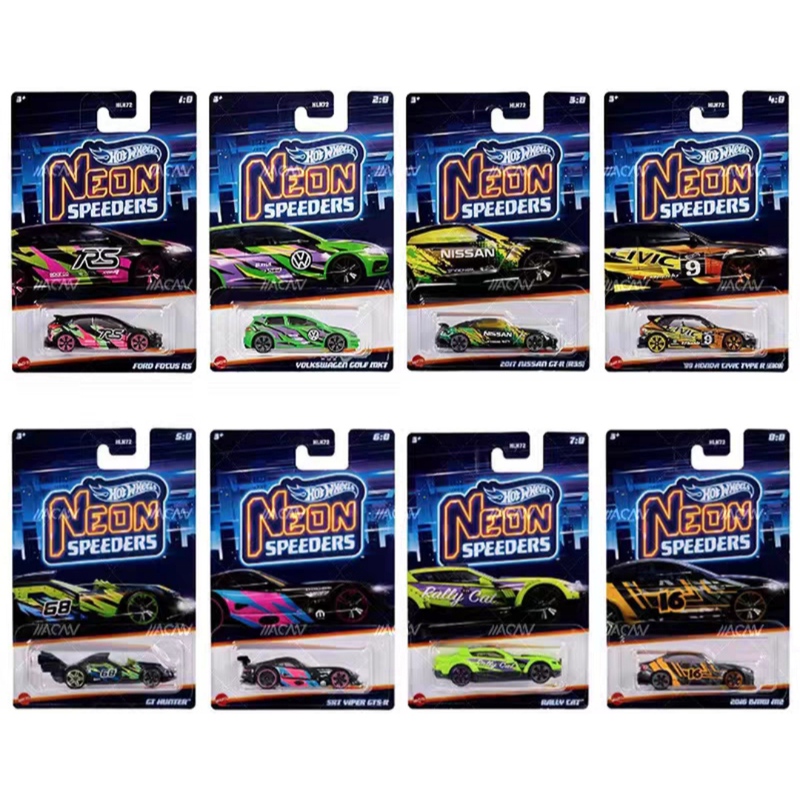 Hotwheels Colorful Neon Lights Nissan War God Civic Golf Focus Bmw Hlh72