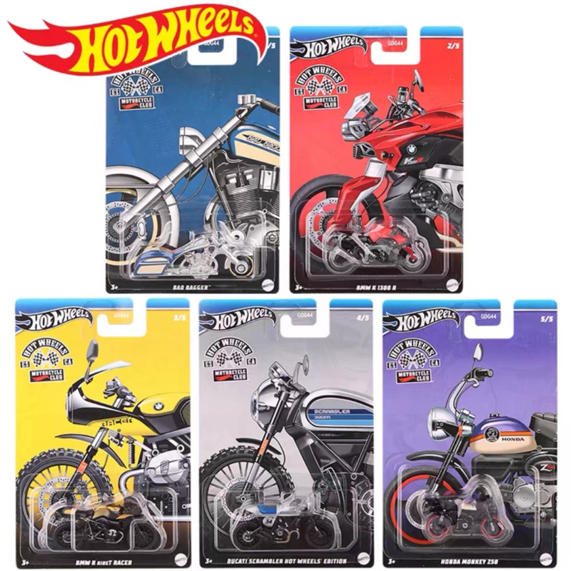 Hotwheels Motorcycle Set Harley, Big Bago, Bmw, Ducati, Honda Gdg44