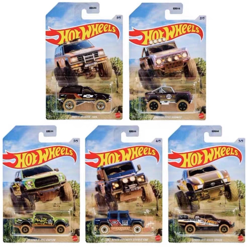 Hotwheels Desert Off-Road Land Rover Ford Raptor Toyota Chevrolet Gdg44