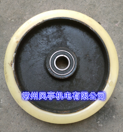 10 inch double bearing full iron core nylon wheel tiger wheel push wheel load-bearing caster 6205 bearing