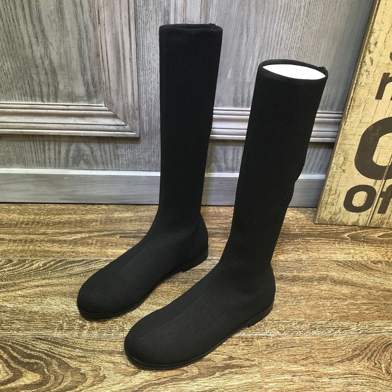 2022 Europe Station Autumn Winter New Elastic Socks Boots Long Boots High Cylinder Martin Boots Net Red Knit Slim Boots Women Tide