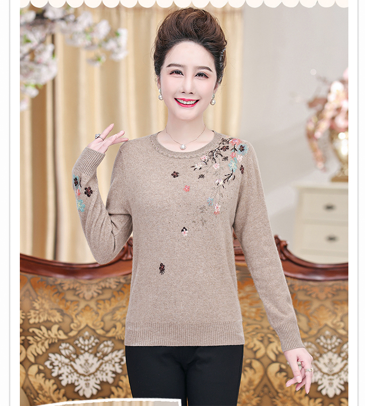 E5835 1970K ÁO LEN NỮ TAIRYA BIG SIZE NGOẠI CỠ MÙA XUÂN THU ĐÔNG TRUNG NIÊN DÀY ẤM THỜI TRANG NỮ G05 SẢN PHẨM MỚI