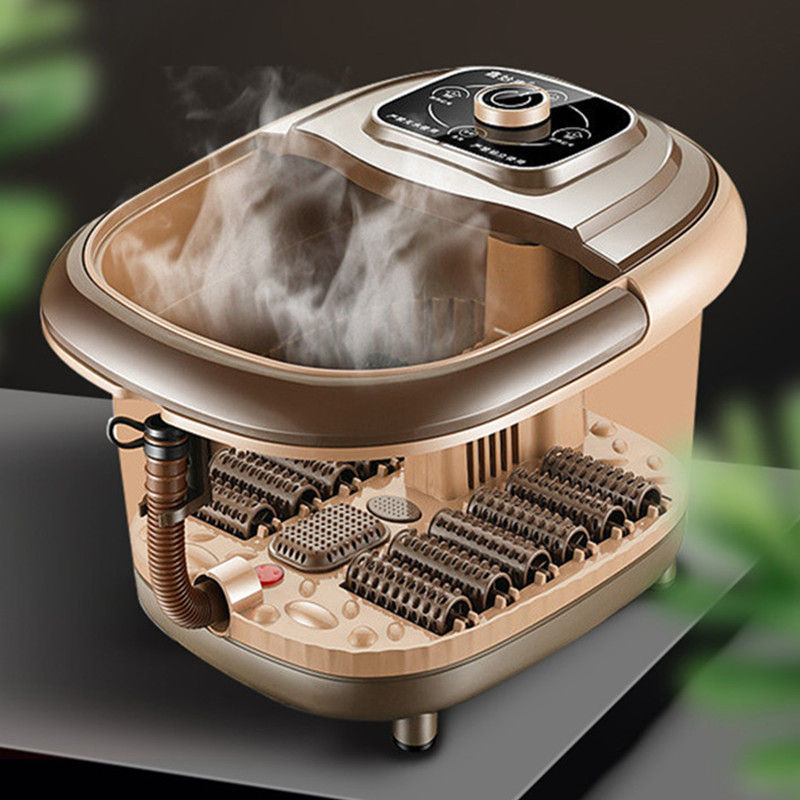 Fully automatic heating thermostatic foot bath tub Home Small electric massage washing foot basin over calf high deep barrel bubble foot barrel-Taobao