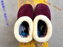 Winter wear handmade cotton shoes bag with slippers high top plus velvet padded warm composite bottom wear-resistant non-slip large size