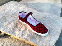 Book for womens cloth shoes word-strap gold velvet plastic flat bottom low help single shoes breathable medium aged mother shoes