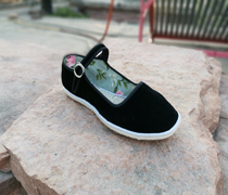 Old Cloth Shoes Handmade Hemp Rope Na Bottom BOTTOM SQUARE OPENING CLOTH SHOE CINGULUM BLACK STRIPS SUEDE SHOES WOMEN STYLE SINGLE SHOES BREATHABLE