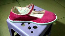 Handmade Lady Square Oral Fabric Shoes Mei Red Student Shoes Breathable Plastic Flat Bottom Lined with low Help Single Shoes