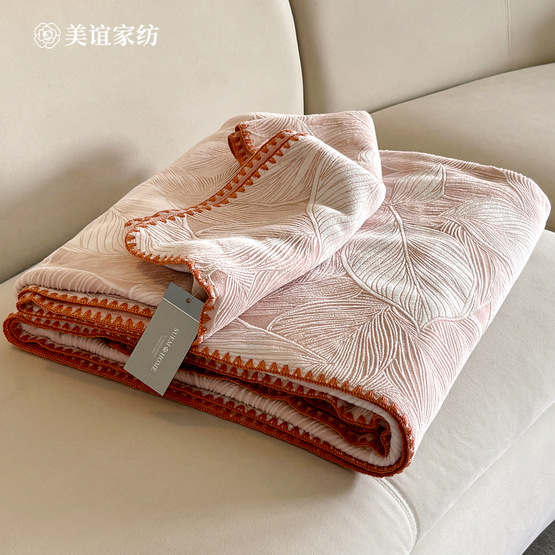 Carved Velvet Printed Composite Blanket, Winter Fleece Blanket, Sofa Throw Blanket, Office Nap Blanket, Machine Washable and Does Not Fade