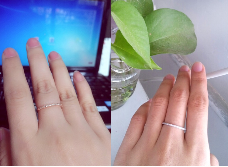 S925 sterling silver trang trí đơn giản vòng zircon hàng tốt kim cương nữ ngón trỏ ngón tay kim cương vòng đuôi nhẫn ngón tay cái nhỏ mô phỏng sinh viên vòng