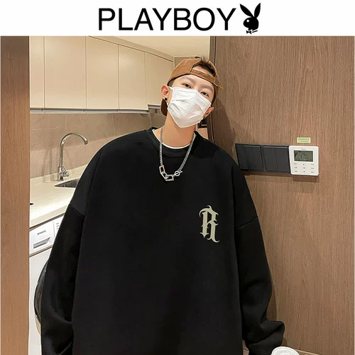 Playboy, осенний свитшот, приятный телу лонгслив, оверсайз, в американском стиле